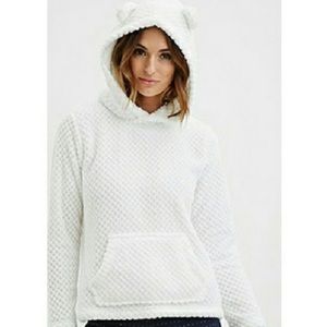 NEW Forever 21 Like Sherpa Sweater with Bear Ears